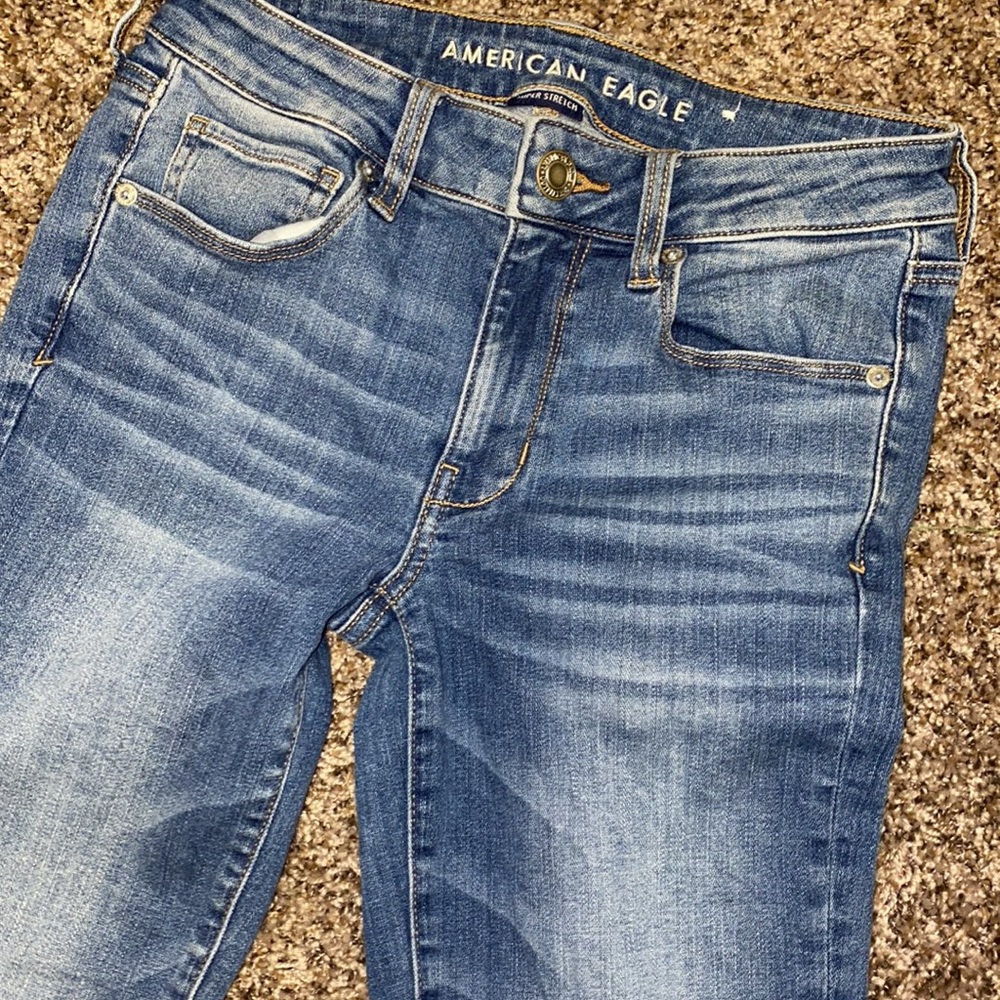 Size 6 AEO Super Stretch Skinny Jeans nice condition - Picture 3 of 6